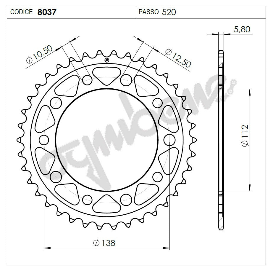 KIT TRASMISSIONE DID RACING HONDA Cod. 37A284