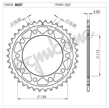 Carica l&#39;immagine nel visualizzatore di Gallery, KIT TRASMISSIONE DID RACING HONDA Cod. 37A112