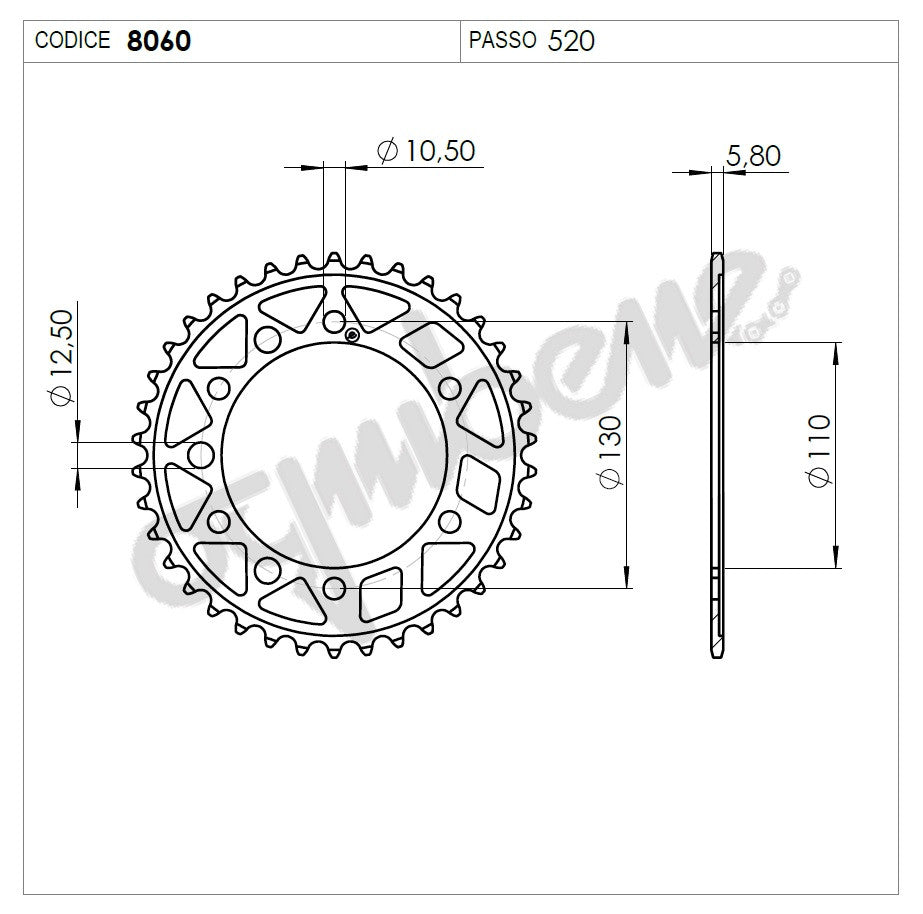 KIT TRASMISSIONE TROFEO KAWASAKI Cod. 256181000