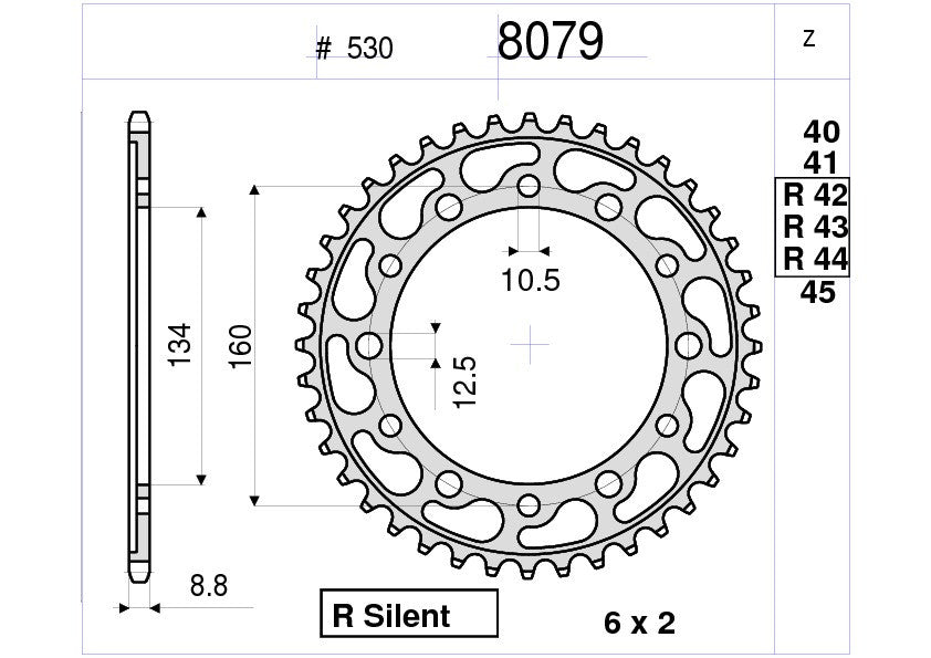 KIT TRASMISSIONE TROFEO HONDA Cod. 2556111542