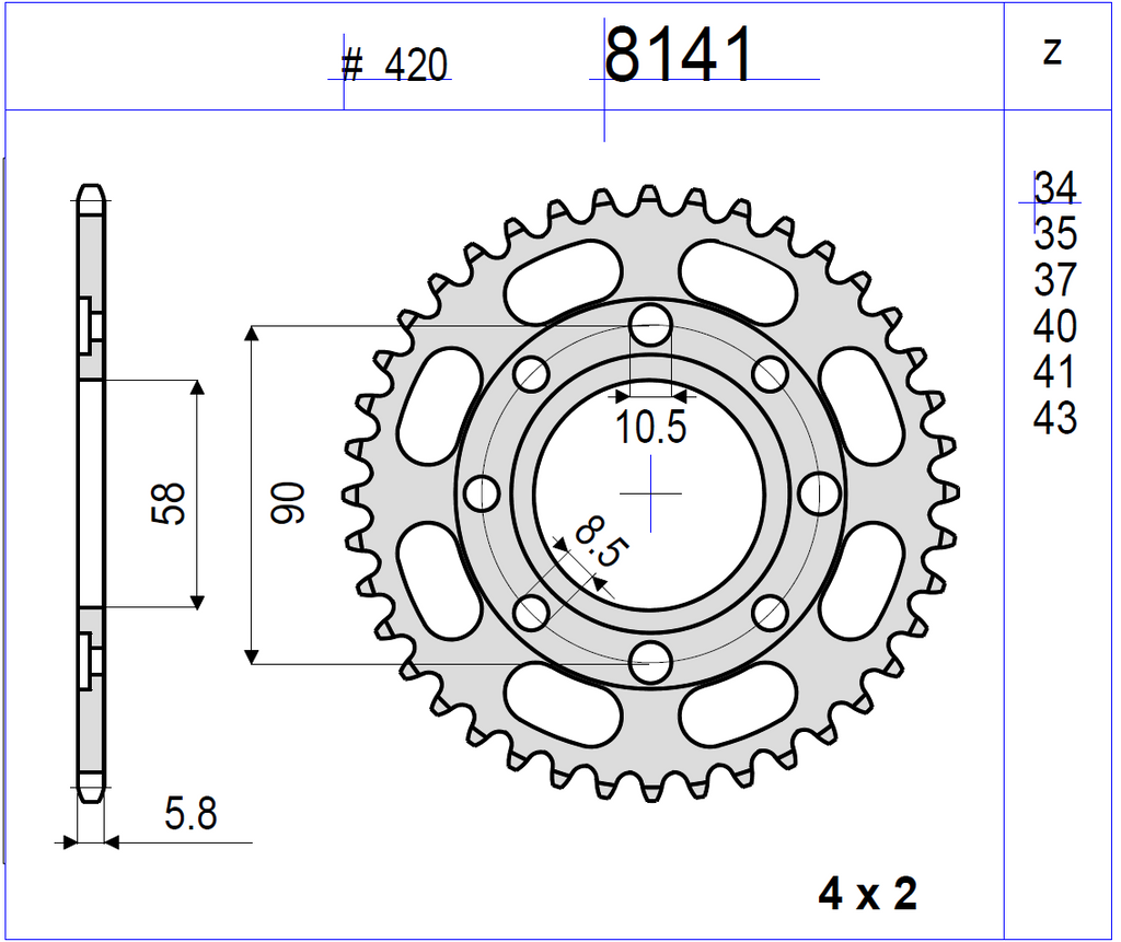 KIT TRASMISSIONE TROFEO HONDA Cod. 256136000