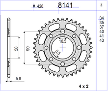 Carica l&#39;immagine nel visualizzatore di Gallery, KIT TRASMISSIONE TROFEO HONDA Cod. 256136000