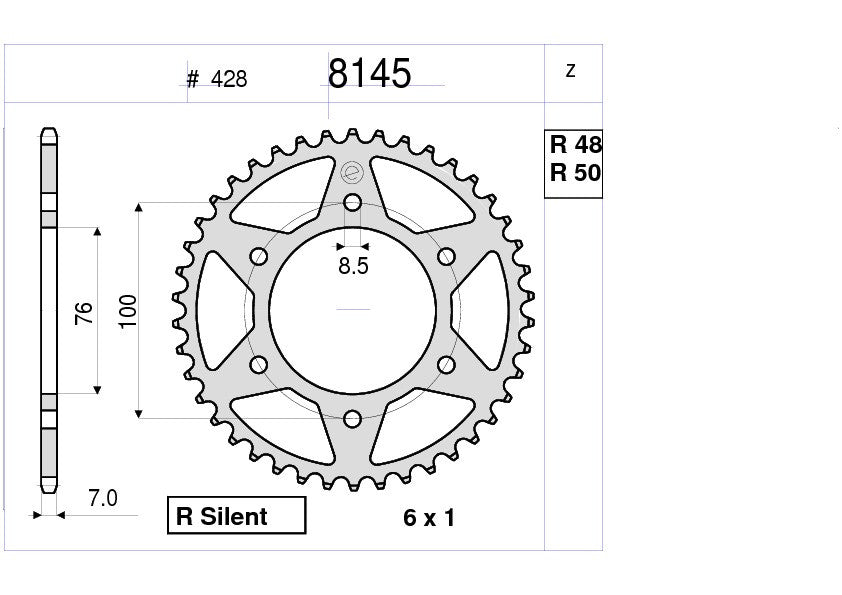 KIT TRASMISSIONE TROFEO YAMAHA Cod. 2557211450