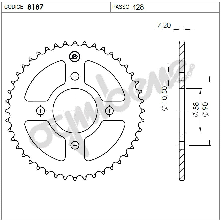 KIT TRASMISSIONE DID HONDA  Cod. 376151000