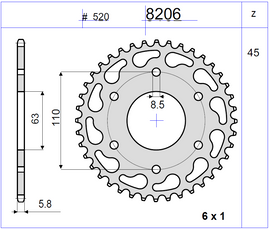 DID KTM TRANSMISSION KIT Code 376307000 