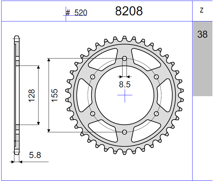 KIT TRASMISSIONE DID RACING KTM Cod. 37A246