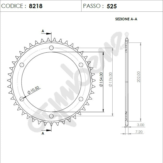 KIT TRASMISSIONE TROFEO HONDA Cod. 256132000