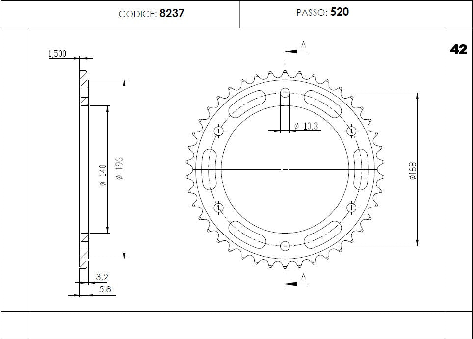 KIT TRASMISSIONE DID RACING HUSQVARNA Cod. 37A287