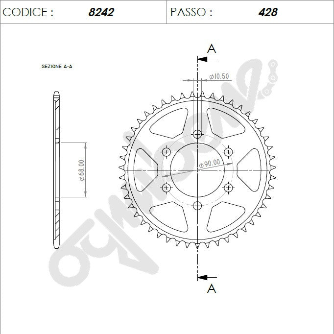 KIT TRASMISSIONE TROFEO HONDA Cod. 256237000