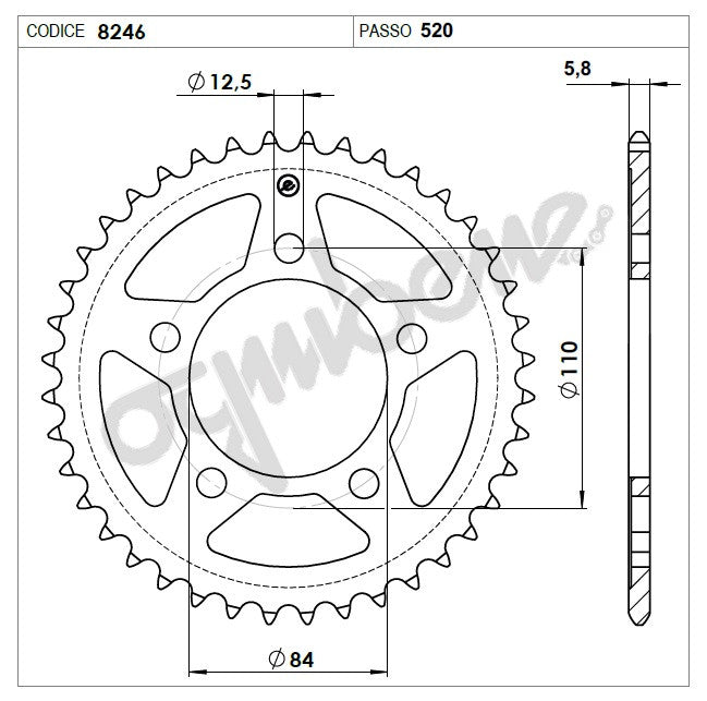 KIT TRASMISSIONE TROFEO HONDA  Cod. 2560461543