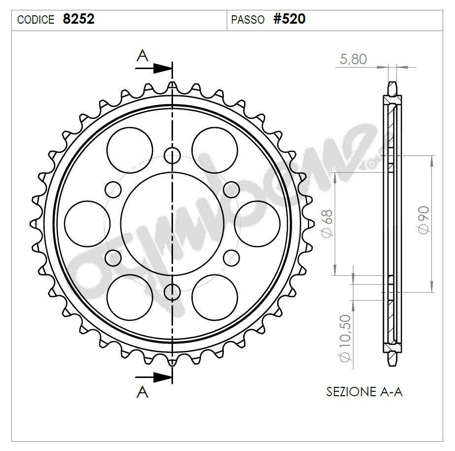 KIT TRASMISSIONE TROFEO HONDA  Cod. 256262000