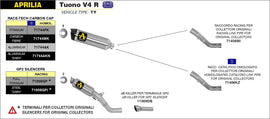 ARROW IMPIANTO SCARICO APRILIA TUONO V4 R '11/15