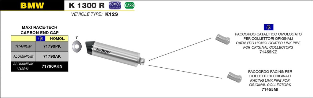ARROW TERMINALE BMW K 1300 S '12/16 - K 1300 R '09/16