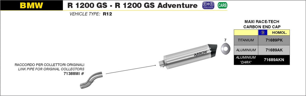 ARROW TERMINALE BMW R1200 GS - R1200 GS ADVENTURE '06/09