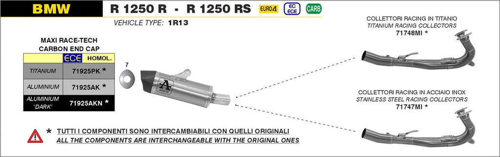 ARROW IMPIANTO SCARICO BMW 1250 R - R 1250 RS '19/20