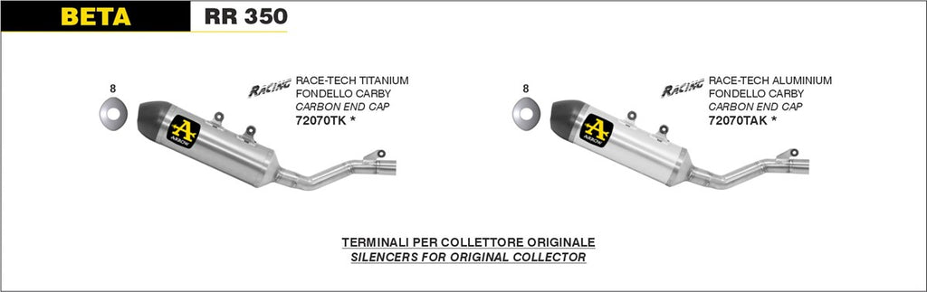 ARROW IMPIANTO SCARICO BETA RR 350 - 390 - 430 - 480 '20