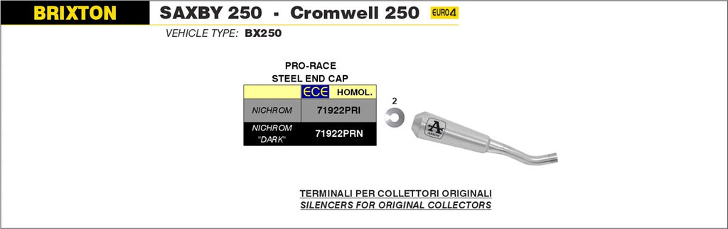 ARROW TERMINALE BRIXTON SAXBY 250 '19 - CROMWELL 250 '20