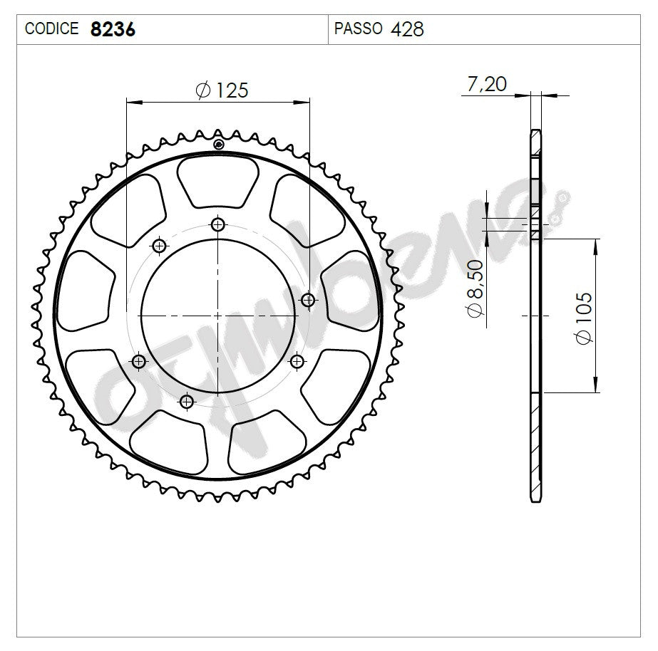 KIT TRASMISSIONE OGNI BENE DID APRILIA SX125 '18/20