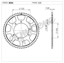 Carica l&#39;immagine nel visualizzatore di Gallery, KIT TRASMISSIONE OGNI BENE DID APRILIA SX125 &#39;18/20