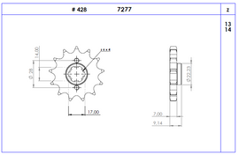 KIT TRASMISSIONE OGNI BENE DID APRILIA SX125 '18/20