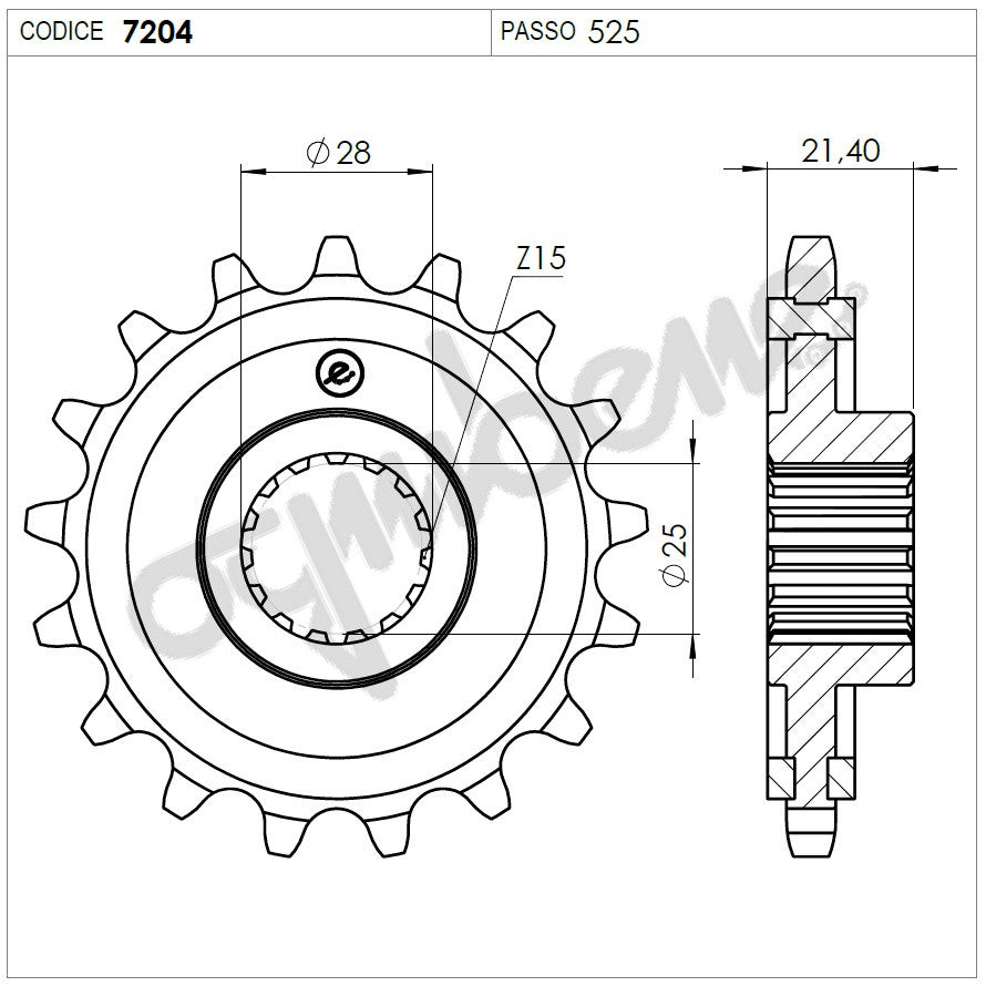 KIT TRASMISSIONE OGNIBENE APRILIA DORSODURO 900 '17/19