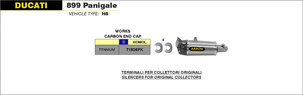 ARROW IMPIANTO SCARICO DUCATI 899 PANIGALE '14/15