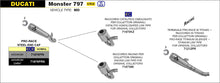 Carica l&#39;immagine nel visualizzatore Galleria, ARROW IMPIANTO SCARICO DUCATI MONSTER 797 &#39;17/18