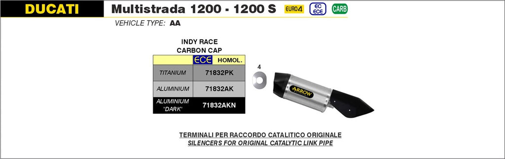 ARROW IMPIANTO SCARICO DUCATI MULTISTRADA 1200 - 1200 S '15/17