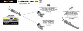 ARROW IMPIANTO SCARICO DUCATI SCRAMBLER 800 (no Desert Sled) '17/20