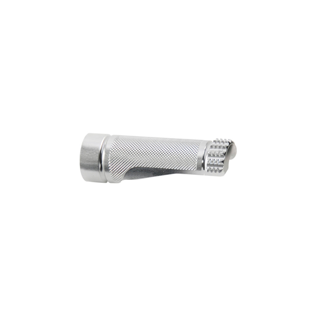 Lightech Poggiapiede Fisso Pedana Lung. 75 mm / ø 26mm (M8) - Silver