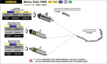 Carica l&#39;immagine nel visualizzatore di Gallery, ARROW IMPIANTO SCRICO HONDA AFRICA TWIN 1000 &#39;16/19