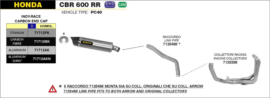 ARROW IMPIANTO SCARICO HONDA CBR 600 RR '07/08