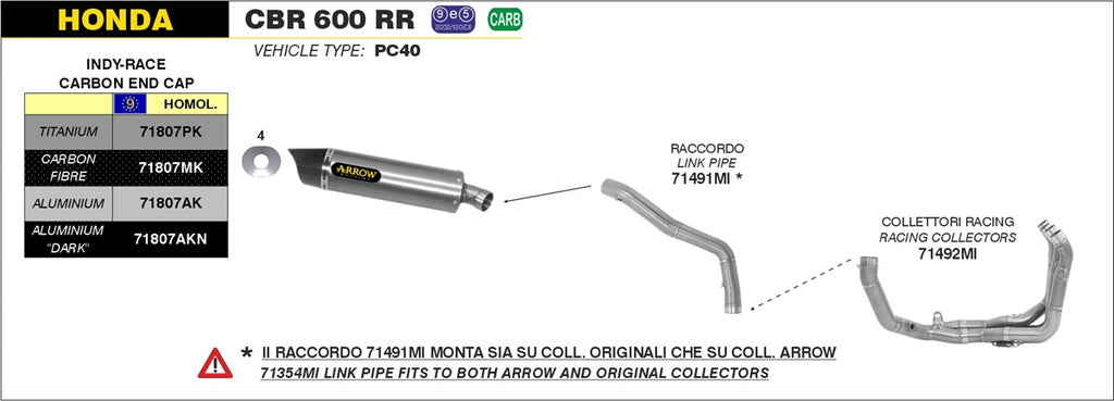 ARROW IMPIANTO SCARICO HONDA CBR 600 RR '13/16