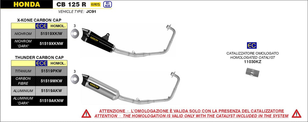 ARROW IMPIANTO SCARICO CB 125 R '21/24