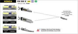 ARROW IMPIANTO SCARICO HONDA CB500 X '19/20