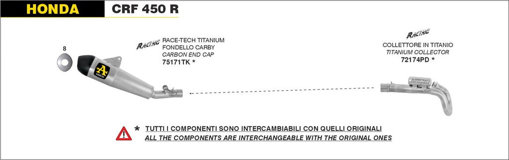 ARROW IMPIANTO SCARICO HONDA CRF 450 R '21/24