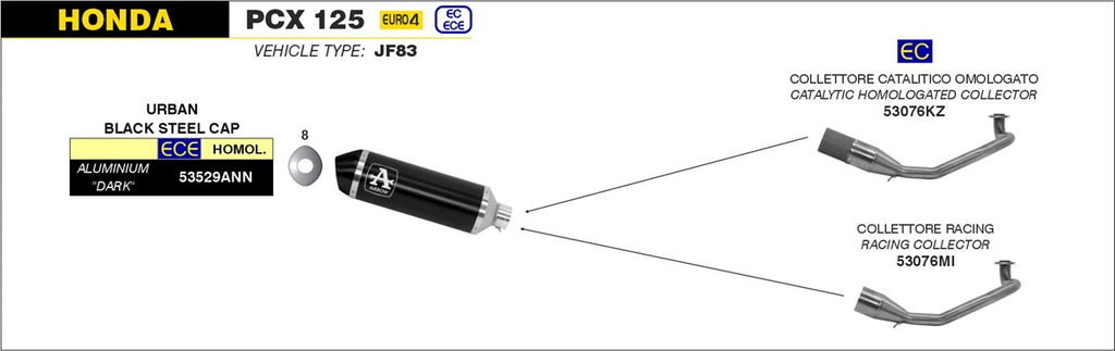 ARROW IMPIANTO SCARICO HONDA PCX 125 '18/20