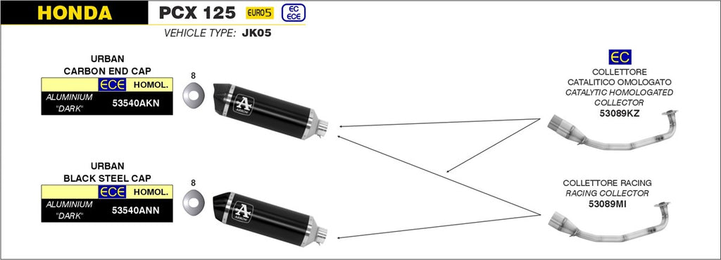 ARROW IMPIANTO SCARICO HONDA PCX 125 '21/24