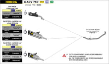 Carica l&#39;immagine nel visualizzatore di Gallery, ARROW IMPIANTO SCARICO HONDA X-ADV 750 &#39;17/21