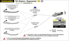 Carica l&#39;immagine nel visualizzatore di Gallery, ARROW IMPIANTO SCARICO HUSQVARNA 70 ENDURO / SUPERMOTO &#39;21