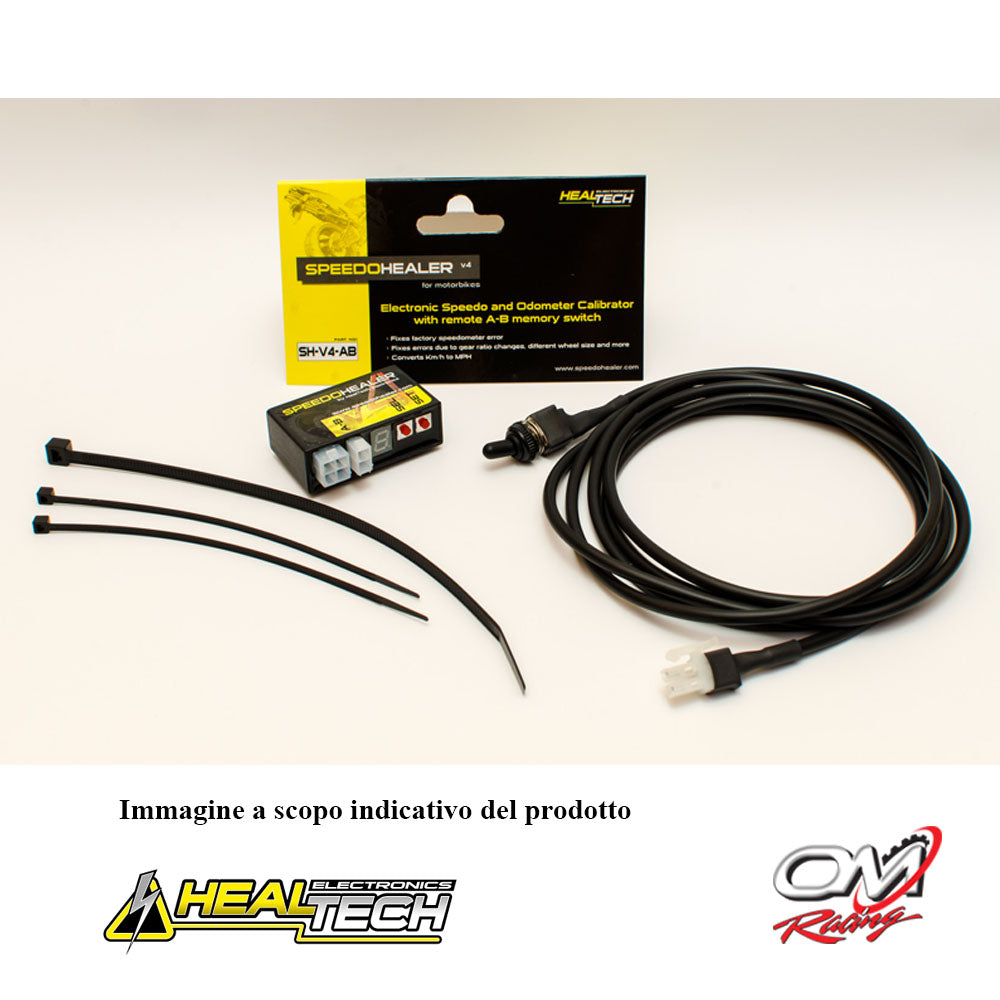 Healtech Speedo Healer V4 HT-SH-V4 – Versione AB HT-SH-V4-AB – Cablaggio HT-SH-A02 – Correttore segnale velocità moto