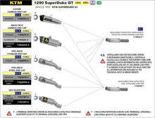 Carica l&#39;immagine nel visualizzatore Galleria, ARROW EXHAUST SYSTEM KTM 1290 SUPERDUKE GT &#39;17/18 