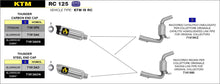 Carica l&#39;immagine nel visualizzatore Galleria, ARROW IMPIANTO SCARICO KTM RC 125 &#39;15/16