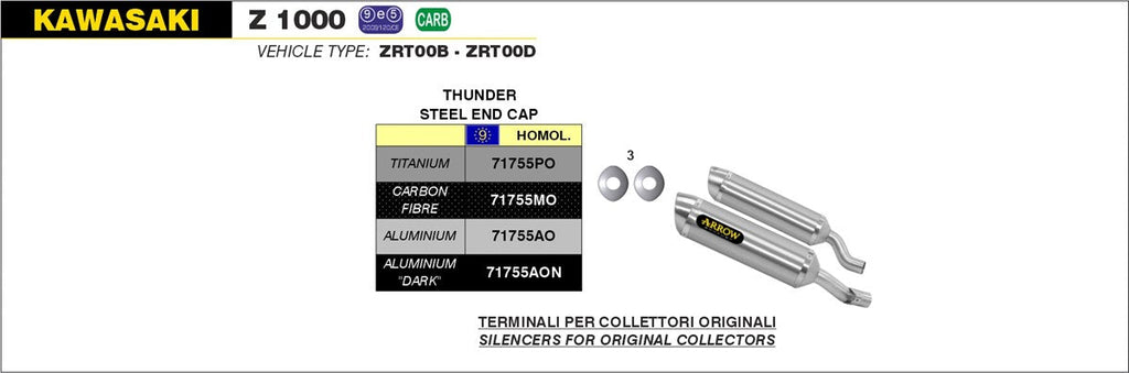 ARROW EXHAUST SYSTEM KAWASAKI Z1000 '10/13 