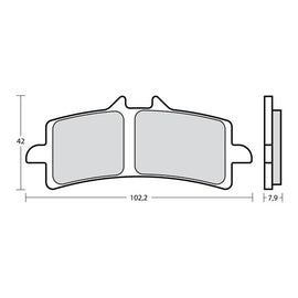 BREMBO RACING - KIT PASTIGLIE MESCOLA Z04 M497Z04