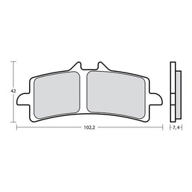 BREMBO RACING - PASTIGLIA MESCOLA Z10 M497Z10