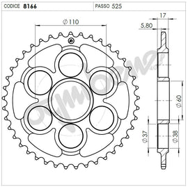 DUCATI TROPHY TRANSMISSION KIT Code 256026000 