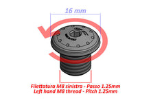 Load image into Gallery viewer, Tappo foro specchio M8 - Filettatura SX