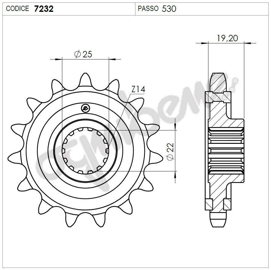 KIT TRASMISSIONE DID DUCATI Cod. 376268000