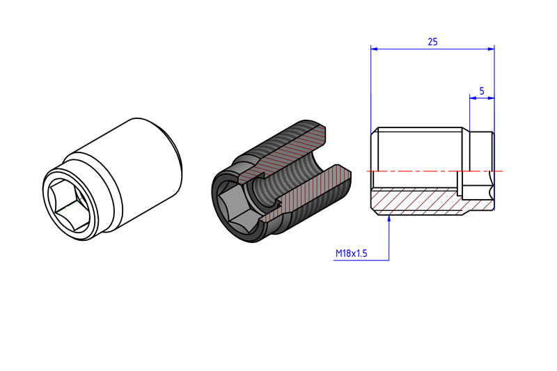 Adattatore per installare protezione leva freno e frizione.